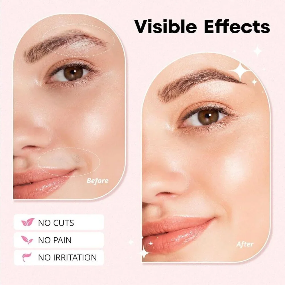 Women's Eyebrow Trimmer & Facial Hair Remover, 2 in 1, Double Rotating Blades, S